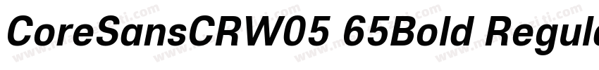 CoreSansCRW05 65Bold Regular字体转换